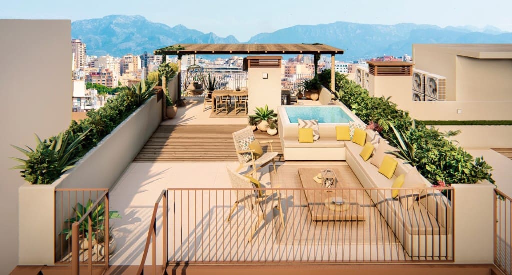 3 soveværelse Penthouse til salg i Palma de Mallorca med swimmingpool garage - € 2.599.000 (Ref: 8763366)