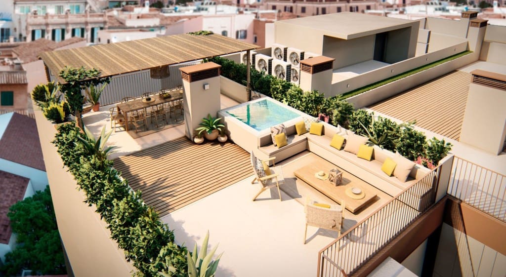 3 soveværelse Penthouse til salg i Palma de Mallorca med swimmingpool garage - € 2.599.000 (Ref: 8763366)