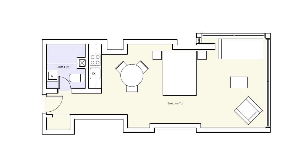Studio for sale in Santa Ponsa with pool - € 240,000 (Ref: 9805270)