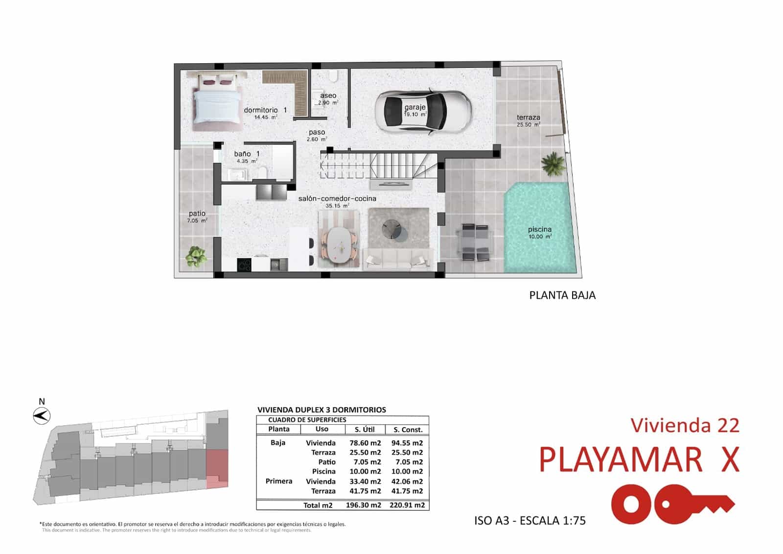 3 bedroom Apartment for sale in Pilar de la Horadada with pool garage - € 259,900 (Ref: 8853195)