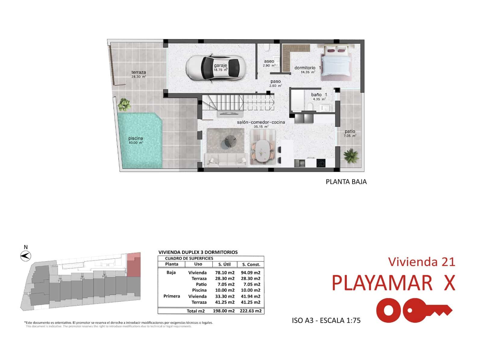 3 bedroom Apartment for sale in Pilar de la Horadada with pool garage - € 259,900 (Ref: 8853195)