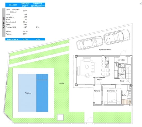 3 quarto Moradia para venda em San Pedro del Pinatar com piscina garagem - 569 950 € (Ref: 9105871)