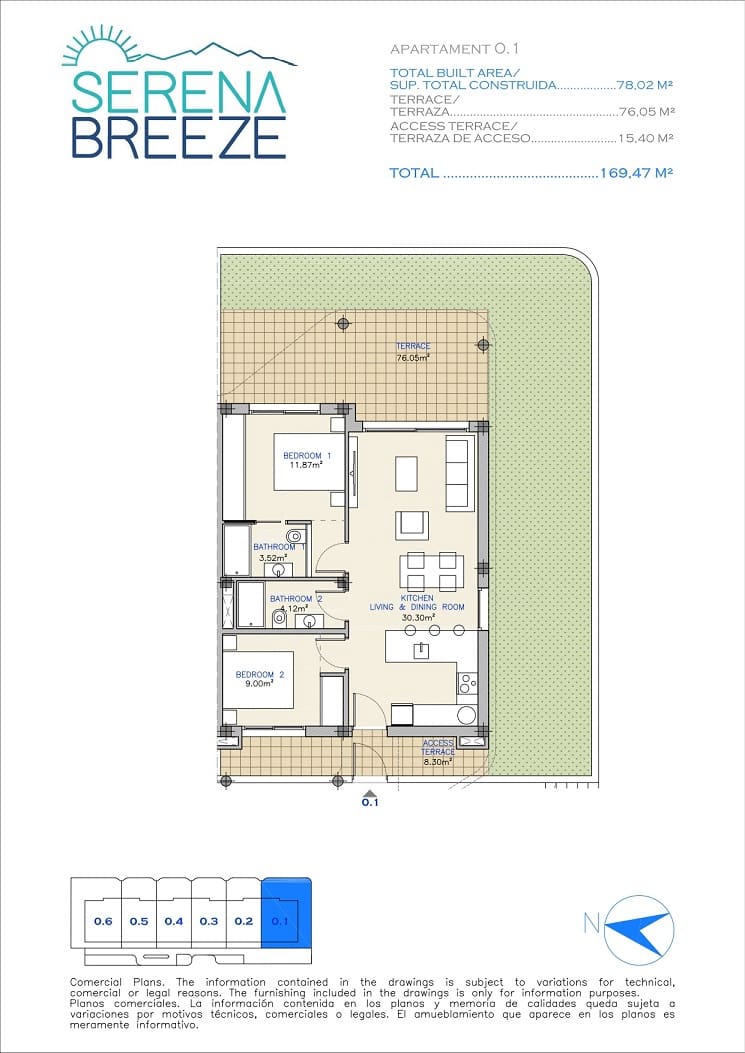2 soveværelse Lejlighed til salg i Los Alcazares med swimmingpool garage - € 265.000 (Ref: 9676376)
