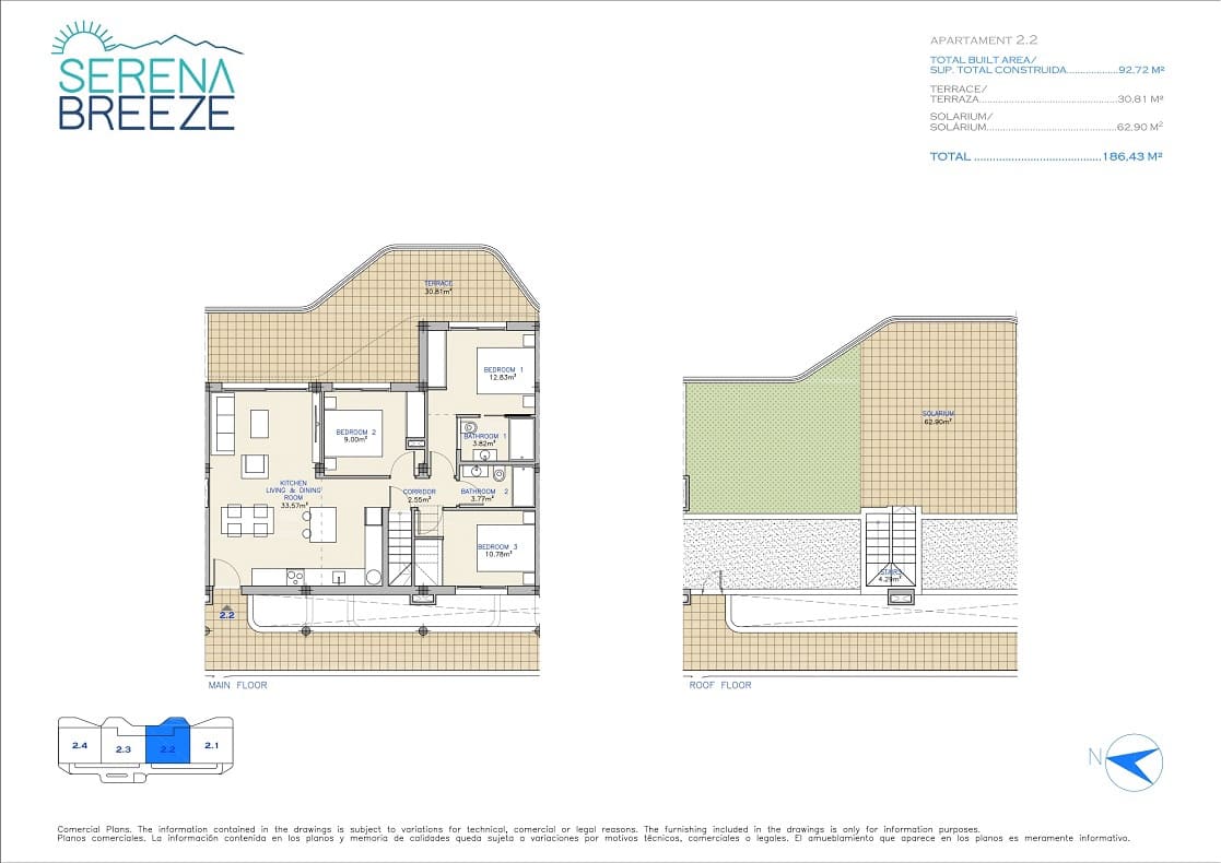 2 soveværelse Lejlighed til salg i Los Alcazares med swimmingpool garage - € 265.000 (Ref: 9676376)