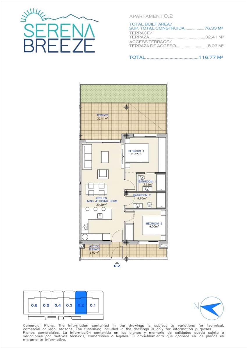 2 soveværelse Lejlighed til salg i Los Alcazares med swimmingpool garage - € 265.000 (Ref: 9676376)