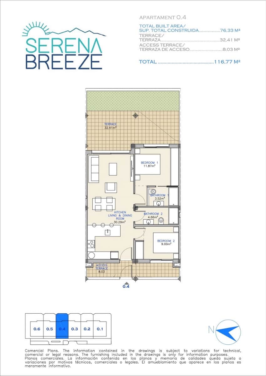 2 soveværelse Lejlighed til salg i Los Alcazares med swimmingpool garage - € 265.000 (Ref: 9676376)
