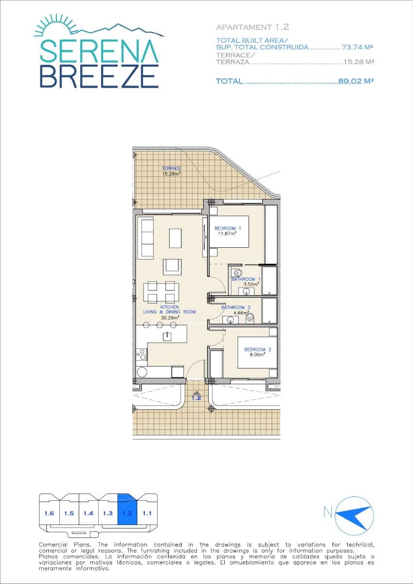 2 soveværelse Lejlighed til salg i Los Alcazares med swimmingpool garage - € 265.000 (Ref: 9676376)