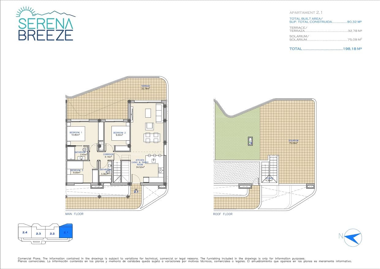 2 soveværelse Lejlighed til salg i Los Alcazares med swimmingpool garage - € 265.000 (Ref: 9676376)