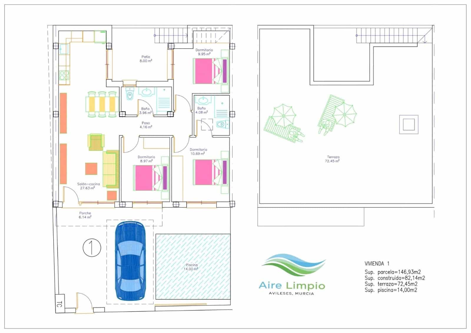 3 bedroom Semi-detached Villa for sale in Avileses with pool garage - € 289,900 (Ref: 9937166)