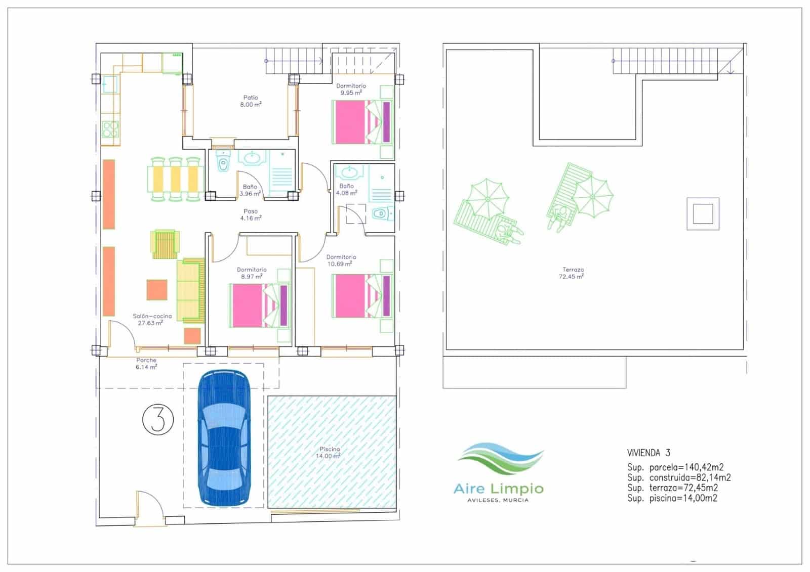 3 bedroom Semi-detached Villa for sale in Avileses with pool garage - € 289,900 (Ref: 9937166)