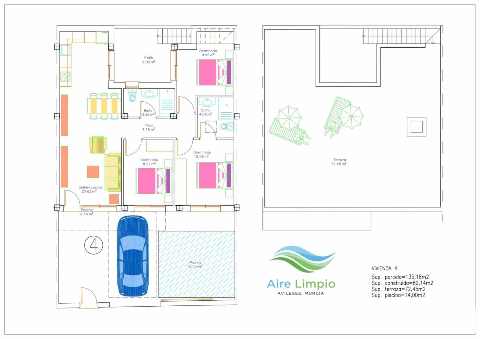 3 bedroom Semi-detached Villa for sale in Avileses with pool garage - € 289,900 (Ref: 9937166)