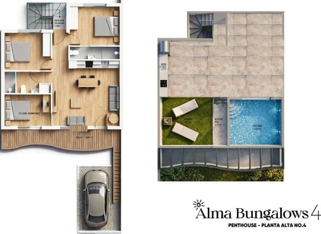 3 soverom Bungalow til salgs i Torre de la Horadada, Pilar de la Horadada med svømmebasseng garasje - € 369 900 (Ref: 9937175)