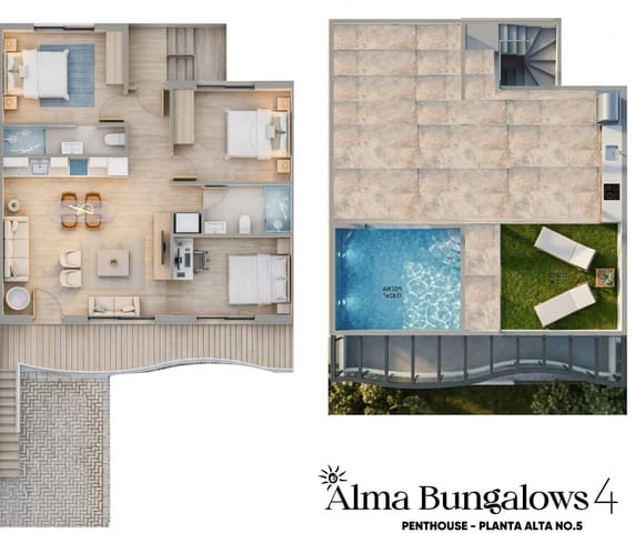 3 soverom Bungalow til salgs i Torre de la Horadada, Pilar de la Horadada med svømmebasseng garasje - € 369 900 (Ref: 9937175)