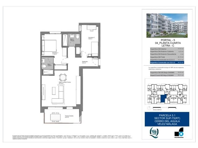 2 chambre Appartement à vendre à Torre del Mar, Vélez-Málaga avec piscine - 289 950 € (Ref: 9069105)