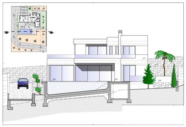 3 soverom Villa til salgs i Calpe / Calp med svømmebasseng garasje - € 1 135 000 (Ref: 10086807)
