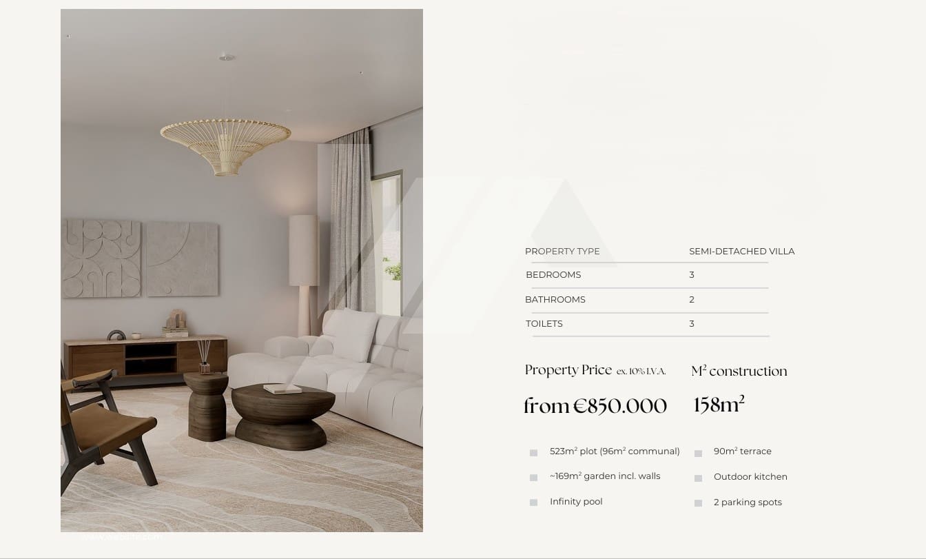 3 soverom Kjedet enebolig til salgs i Moraira med svømmebasseng garasje - € 850 000 (Ref: 9879764)