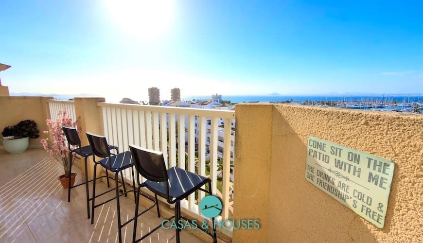 3 sypialnia Apartament na sprzedaż w La Manga del Mar Menor z basenem garażem - 275 000 € (Ref: 9735929)