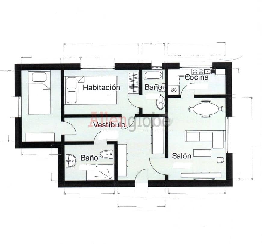 2 bedroom Flat for sale in Oviedo - € 105,000 (Ref: 9136110)