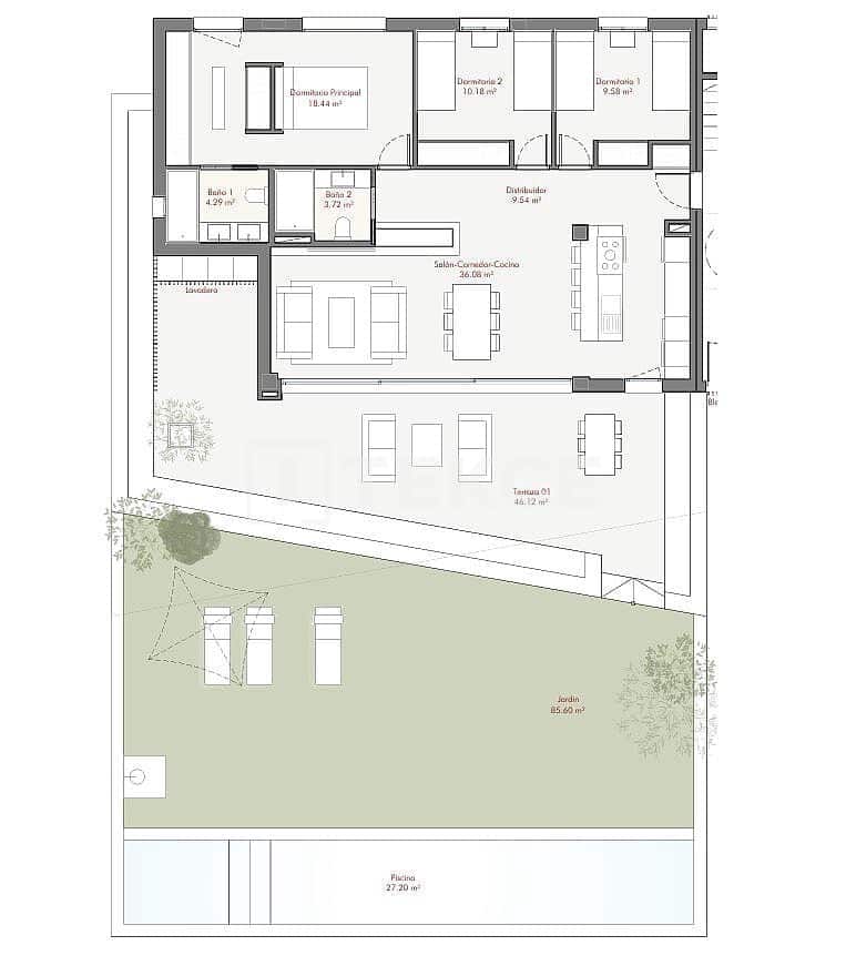 3 sovrum Lägenhet till salu i Estepona med pool - 659 000 € (Ref: 10008157)