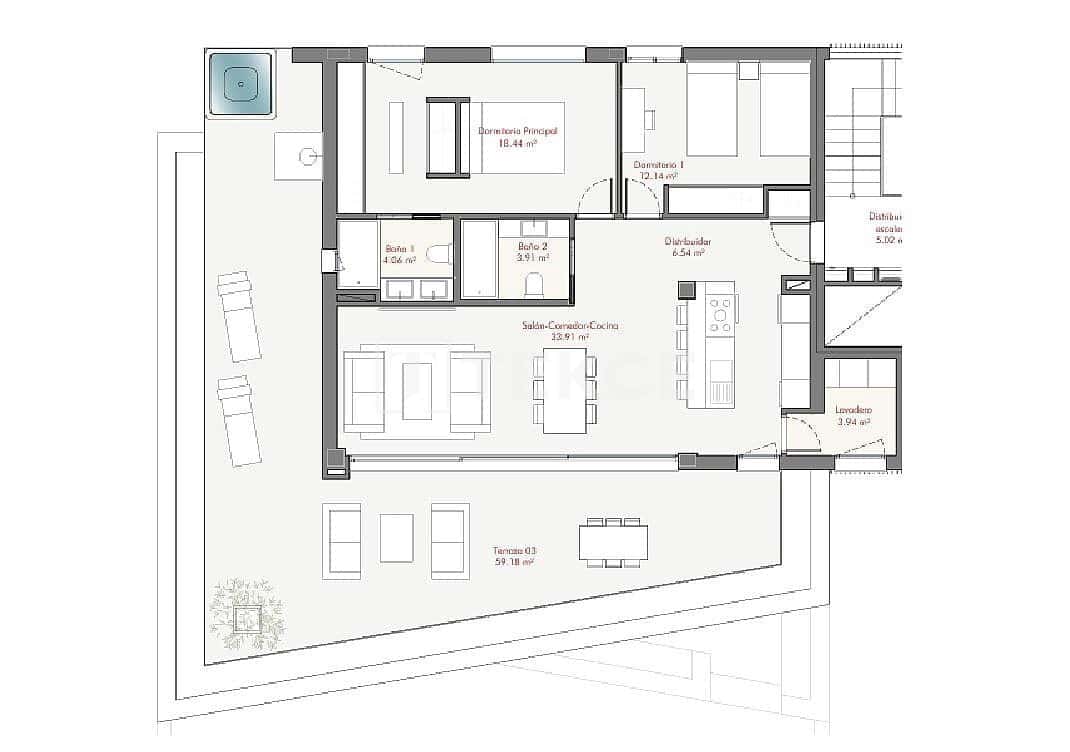3 sovrum Lägenhet till salu i Estepona med pool - 659 000 € (Ref: 10008157)