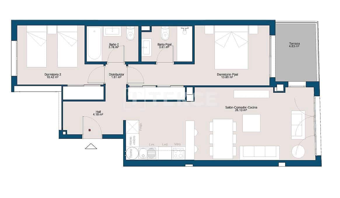 2 soverom Leilighet til salgs i Estepona med svømmebasseng - € 380 000 (Ref: 10024981)