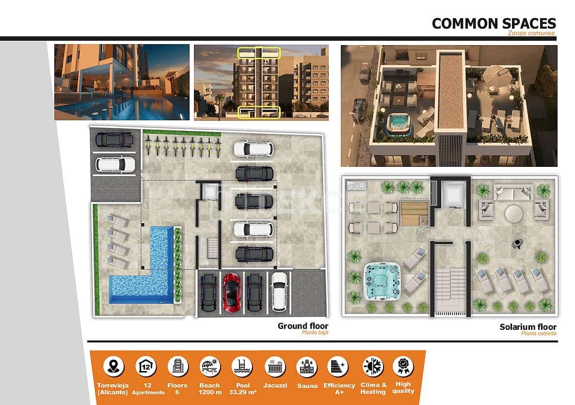2 sypialnia Mieszkanie na sprzedaż w Torrevieja z basenem - 275 000 € (Ref: 10054509)
