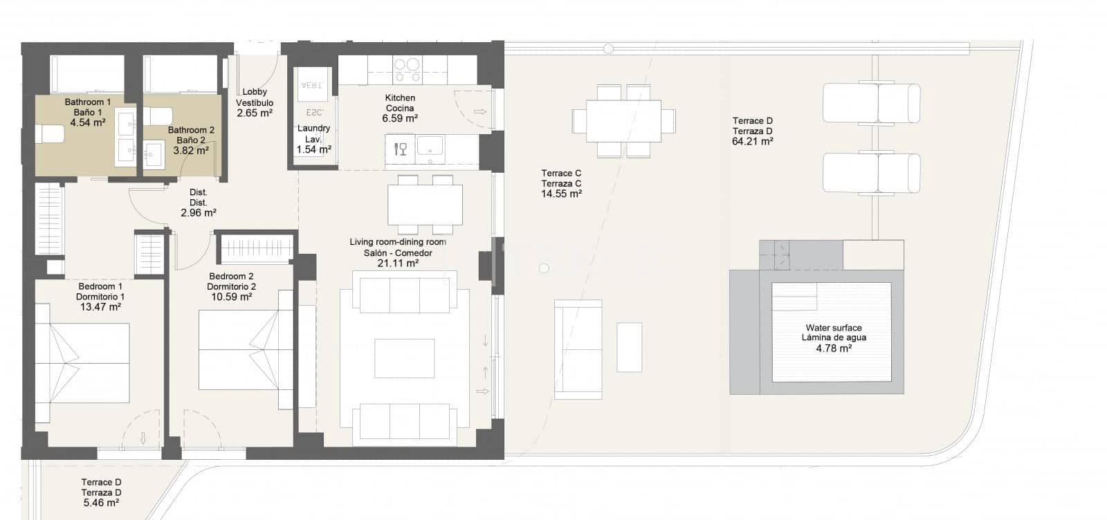 3 Zimmer Wohnung zu verkaufen in Torre del Mar mit Pool - 485.000 € (Ref: 10074769)