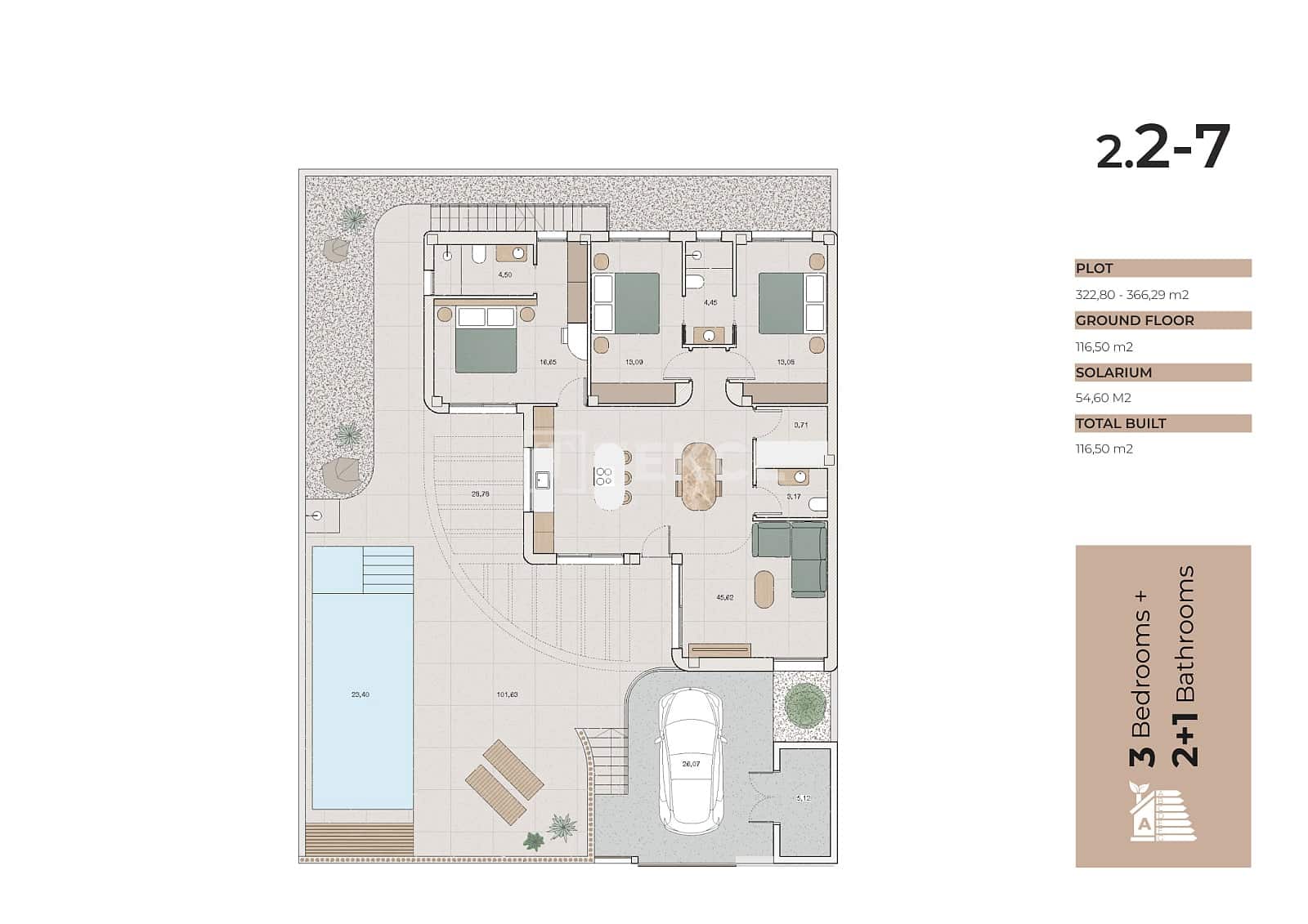 3 sypialnia Willa na sprzedaż w Algorfa z basenem - 650 000 € (Ref: 10106604)