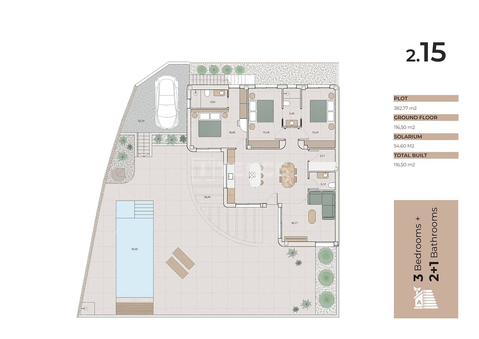 3 sypialnia Willa na sprzedaż w Algorfa z basenem - 650 000 € (Ref: 10106604)