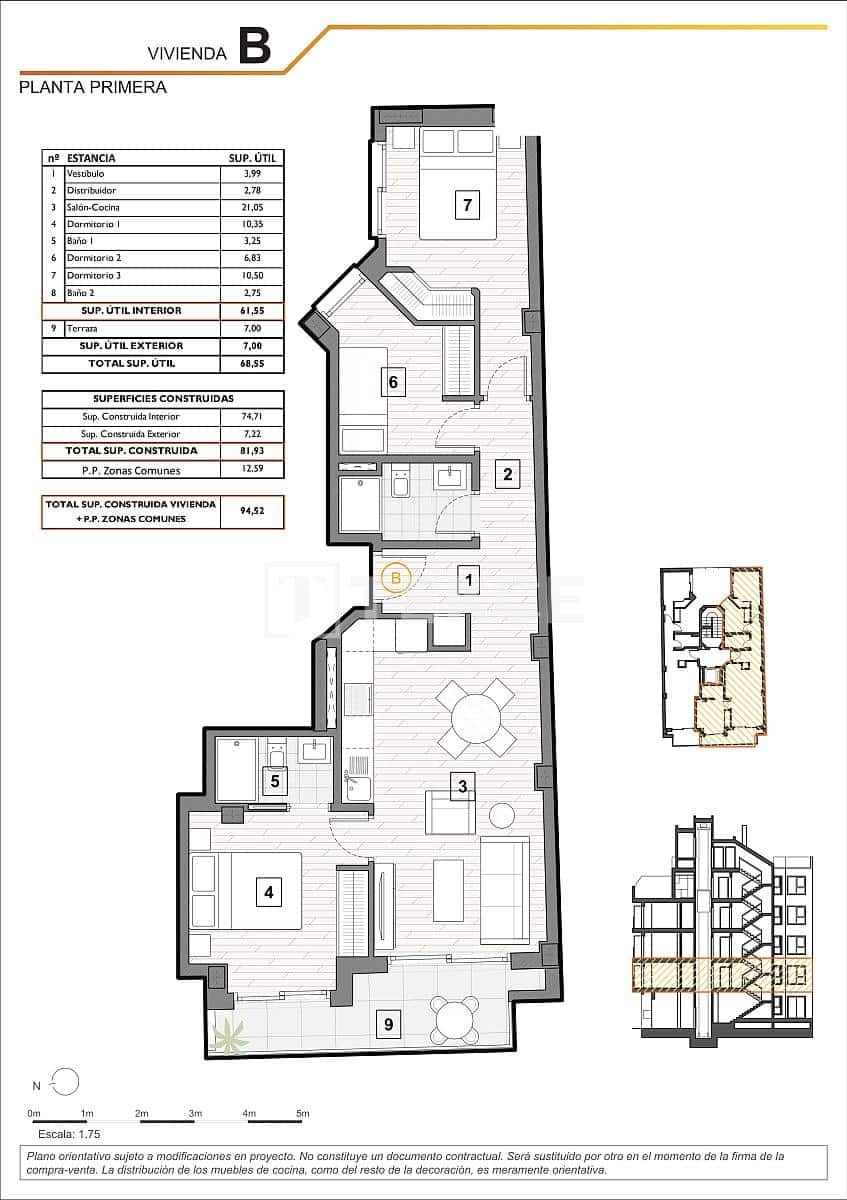3 soveværelse Lejlighed til salg i Guardamar del Segura med swimmingpool - € 275.000 (Ref: 10118621)