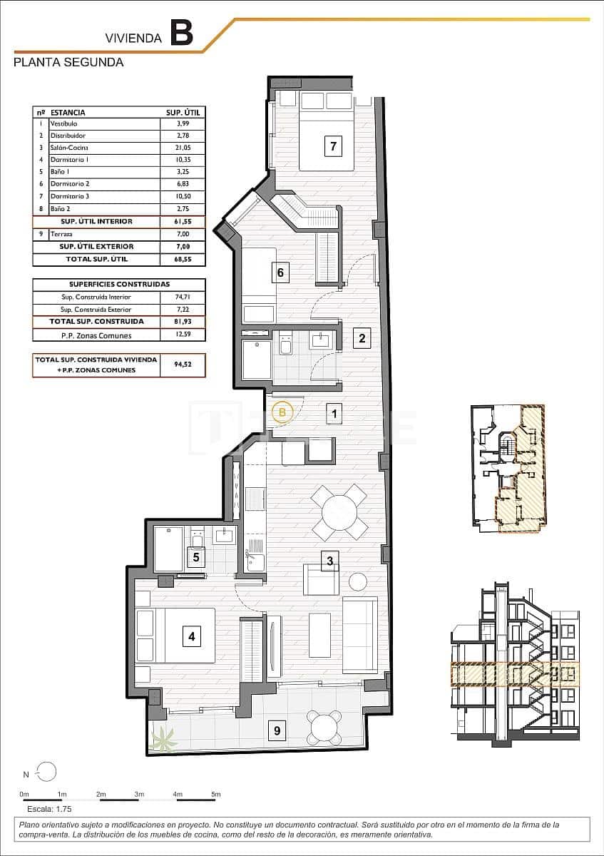 3 soveværelse Lejlighed til salg i Guardamar del Segura med swimmingpool - € 275.000 (Ref: 10118621)