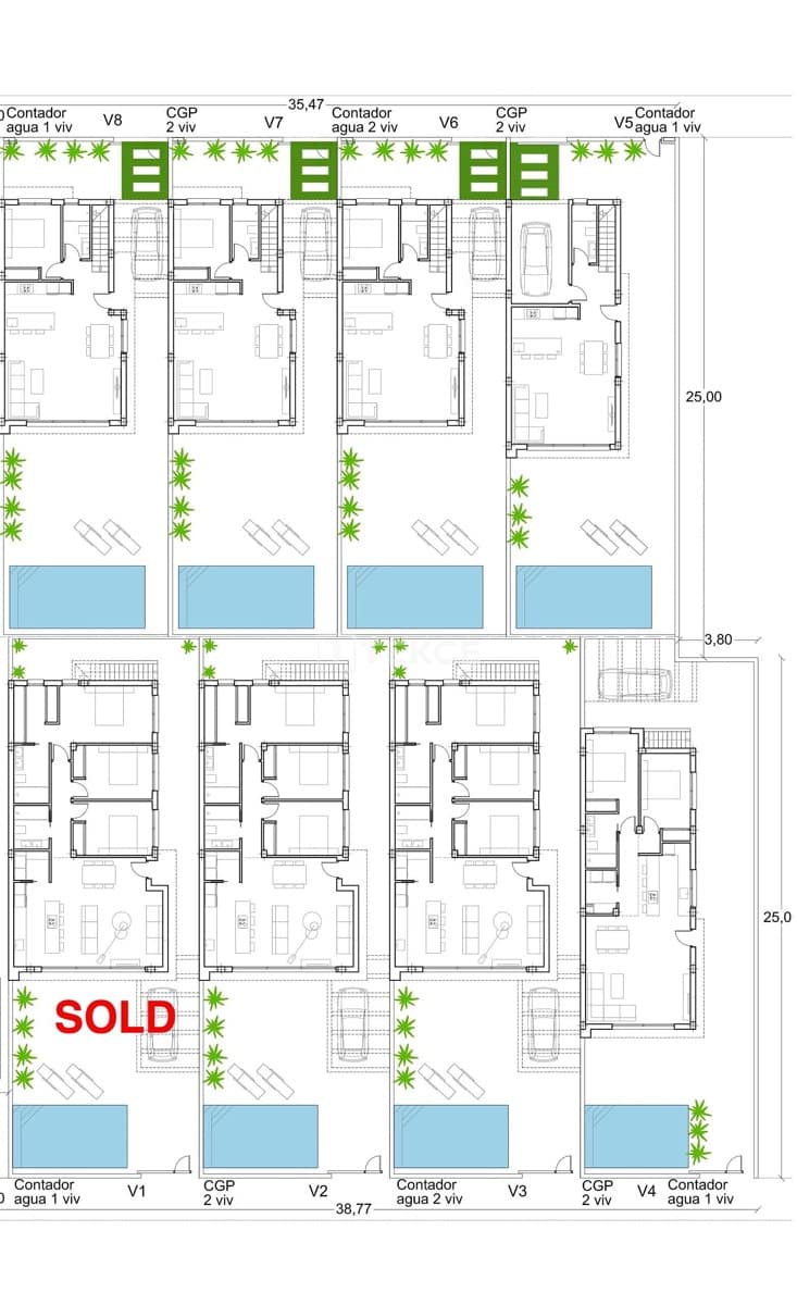 Chalet de 3 habitaciones en Los Alcázares en venta con piscina - 429.000 € (Ref: 10127500)