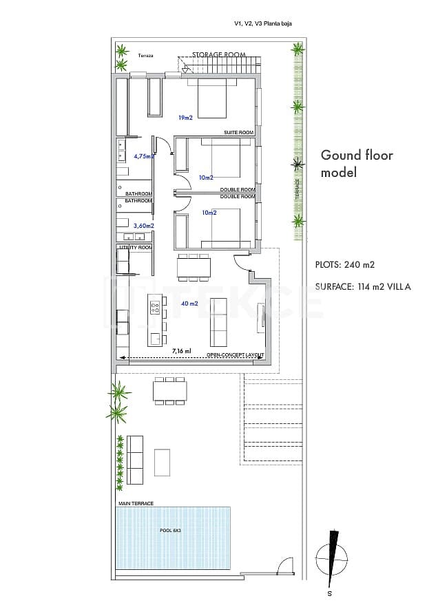 2 soveværelse Villa til salg i Los Alcazares med swimmingpool - € 439.000 (Ref: 10127501)