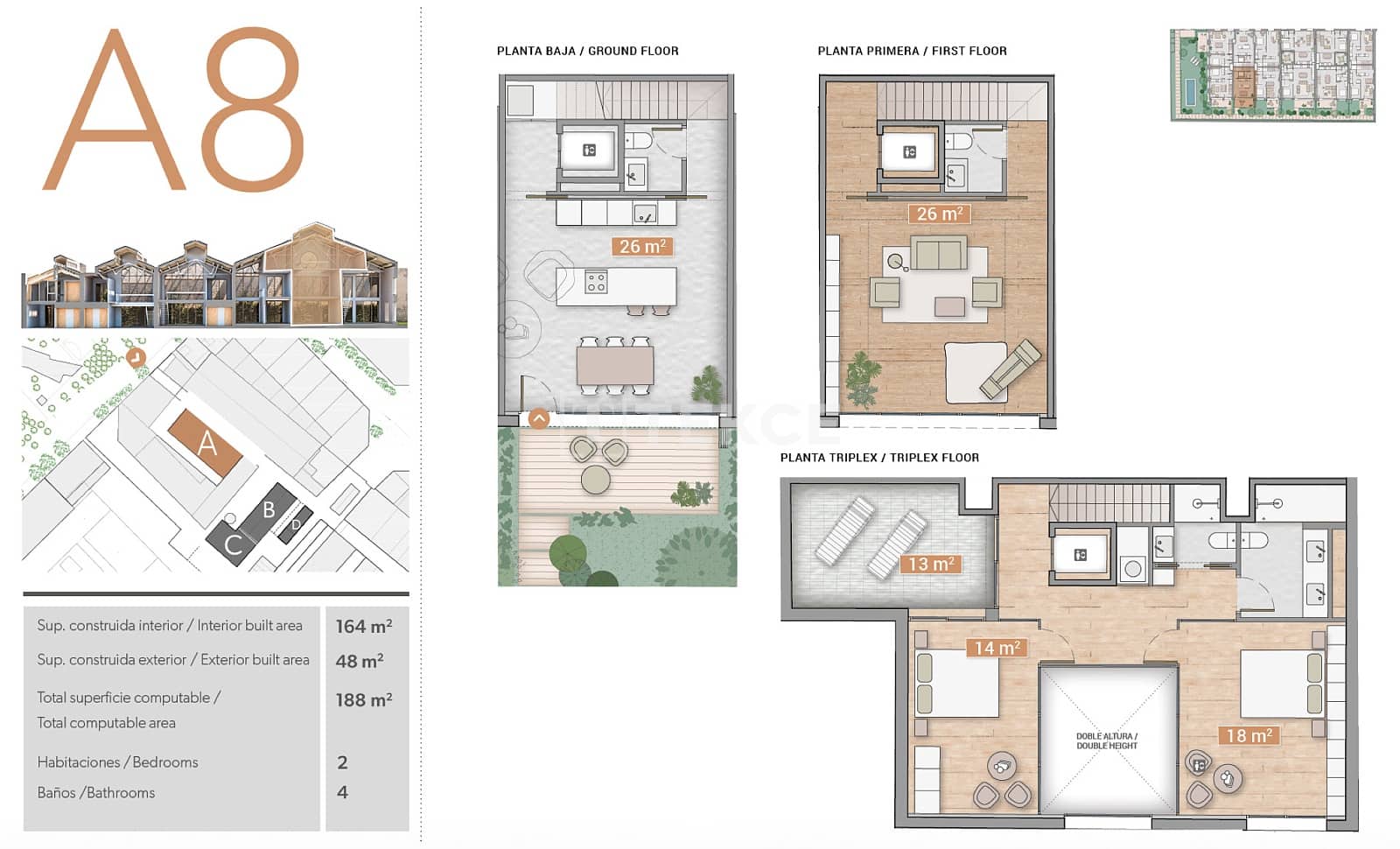 1 soveværelse Villa til salg i Barcelona by med swimmingpool - € 1.025.000 (Ref: 10182273)