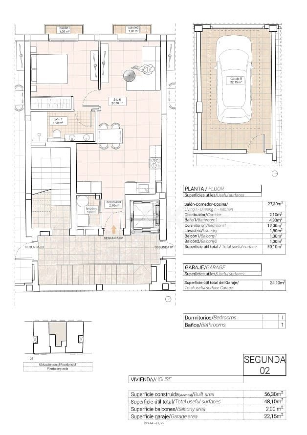 1 sypialnia Mieszkanie na sprzedaż w Hondon de las Nieves - 175 000 € (Ref: 8964557)