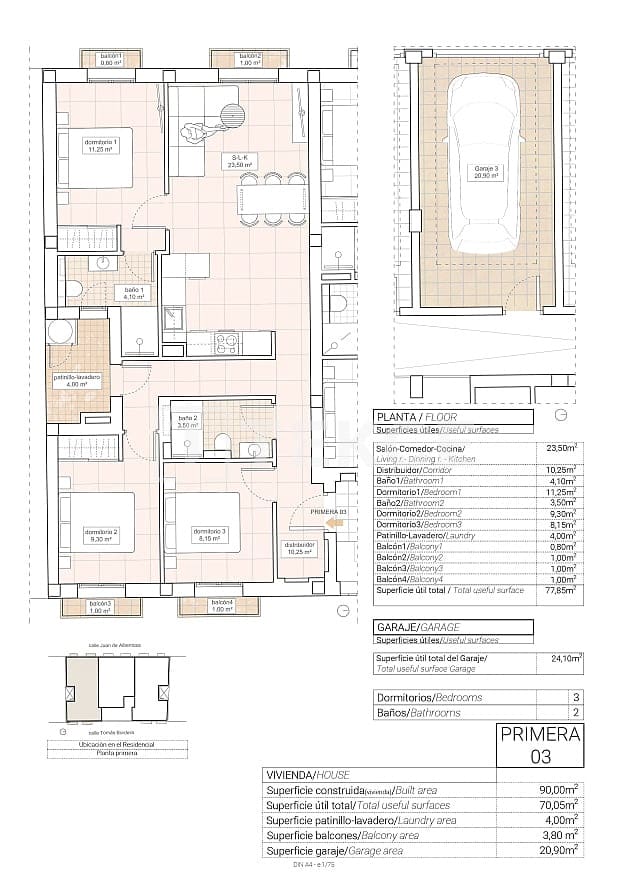 2 chambre Appartement à vendre à Hondon de las Nieves - 198 000 € (Ref: 8964558)
