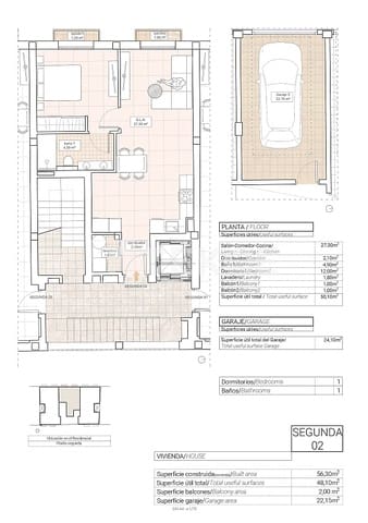 2 chambre Appartement à vendre à Hondón de las Nieves - 198 000 € (Ref: 8964558)