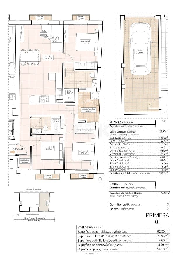 3 bedroom Flat for sale in Hondon de las Nieves - € 250,000 (Ref: 8964559)