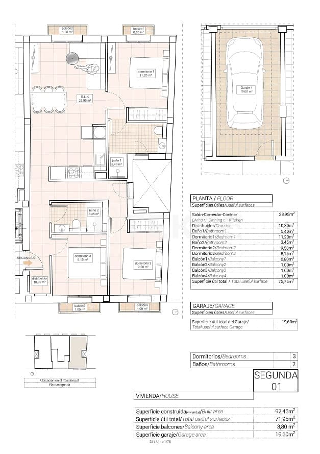 3 bedroom Flat for sale in Hondon de las Nieves - € 250,000 (Ref: 8964559)