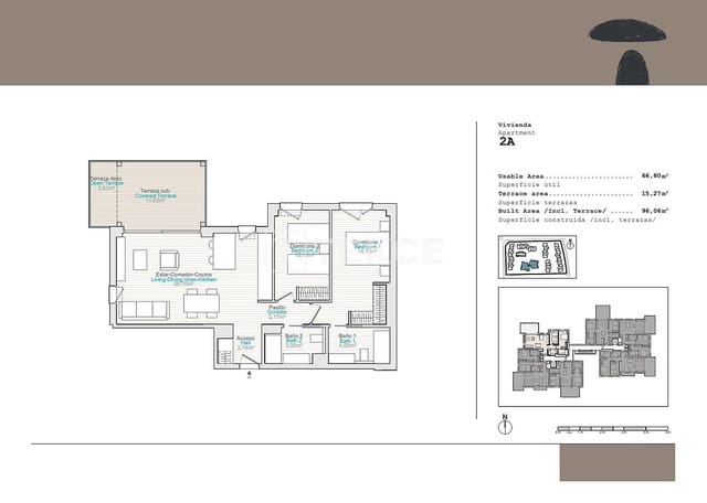 2 slaapkamer Flat te koop in Dénia met zwembad - € 344.000 (Ref: 8964565)