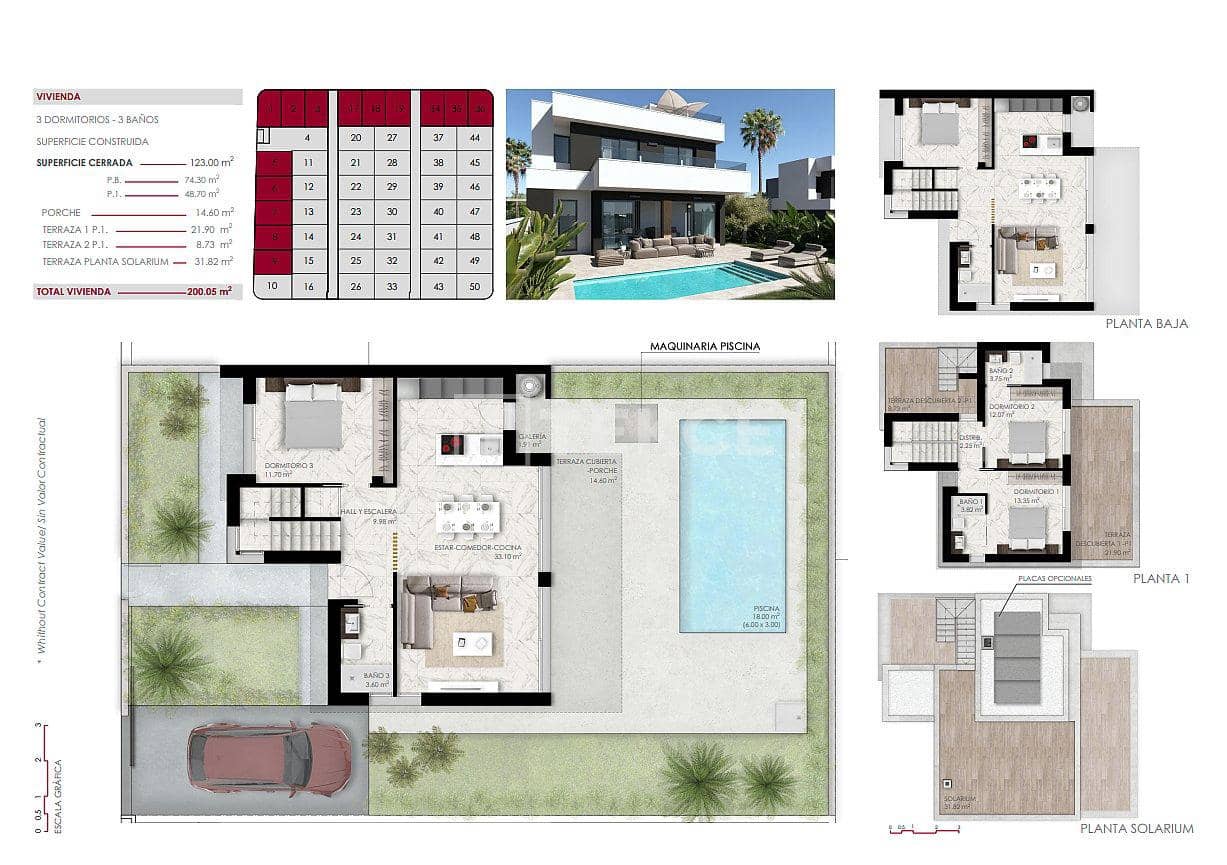3 bedroom Villa for sale in Ciudad Quesada with pool - € 496,000 (Ref: 8964570)
