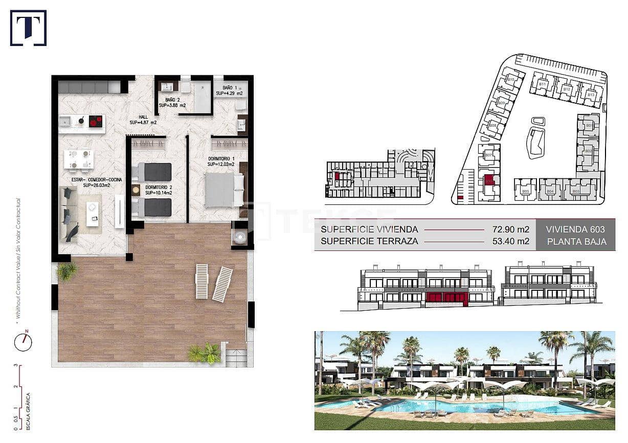 2 sypialnia Mieszkanie na sprzedaż w Ciudad Quesada z basenem - 294 000 € (Ref: 8964633)