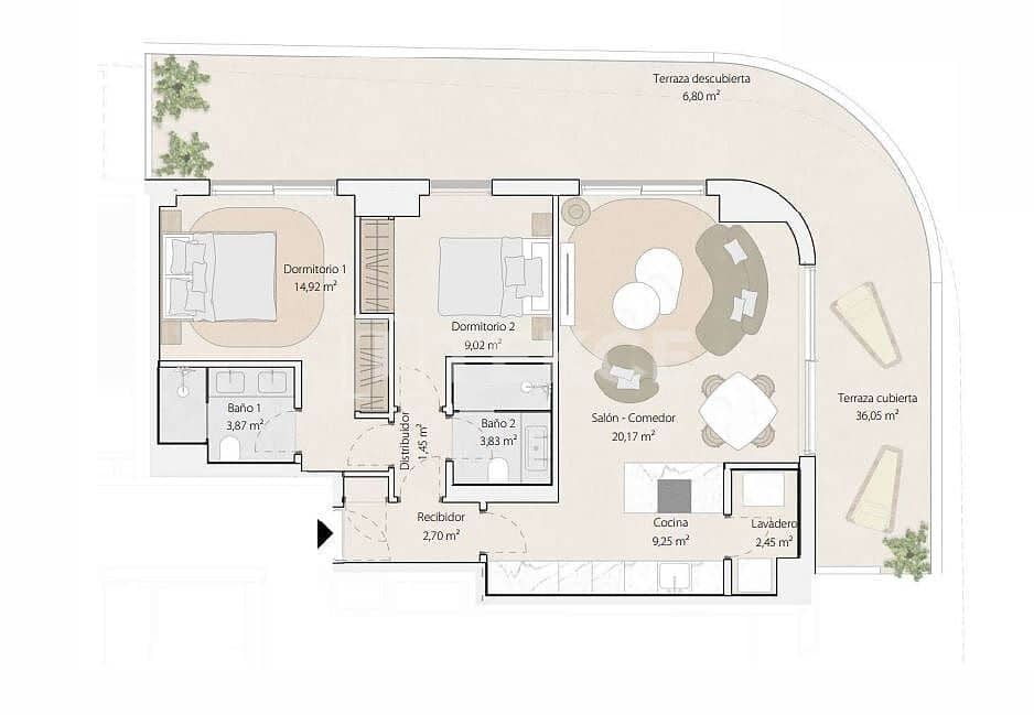 1 soveværelse Lejlighed til salg i Malaga by med swimmingpool - € 720.000 (Ref: 8964637)