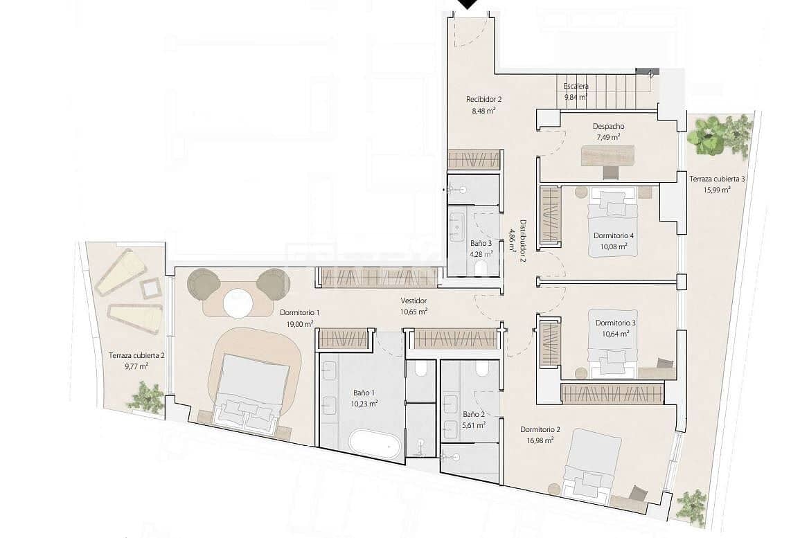 2 soveværelse Lejlighed til salg i Malaga by med swimmingpool - € 1.190.000 (Ref: 8964638)