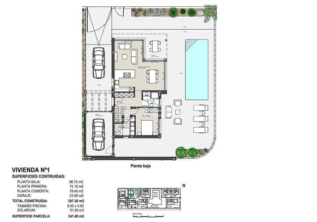 4 sovrum Villa till salu i Torre de la Horadada, Pilar de la Horadada med pool - 1 400 000 € (Ref: 8964651)