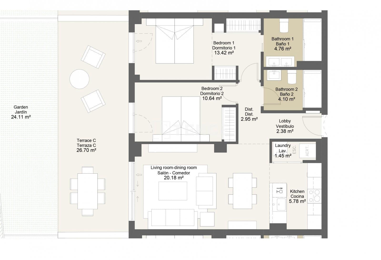 3 makuuhuone Asunto myytävänä paikassa Torre del Mar mukana uima-altaan - 431 000 € (Ref: 8964659)