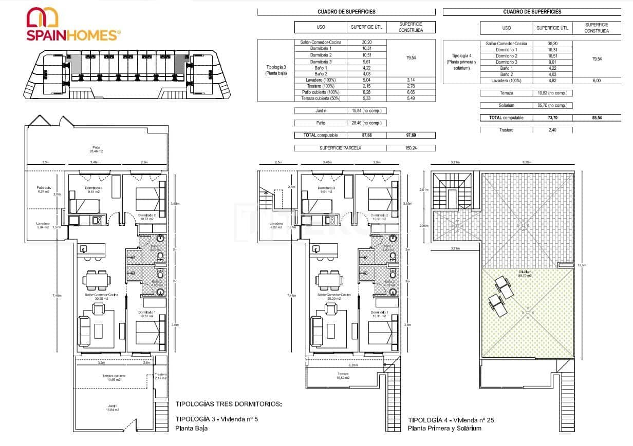 3 slaapkamer Flat te koop in Pilar de la Horadada met zwembad - € 370.000 (Ref: 8964667)