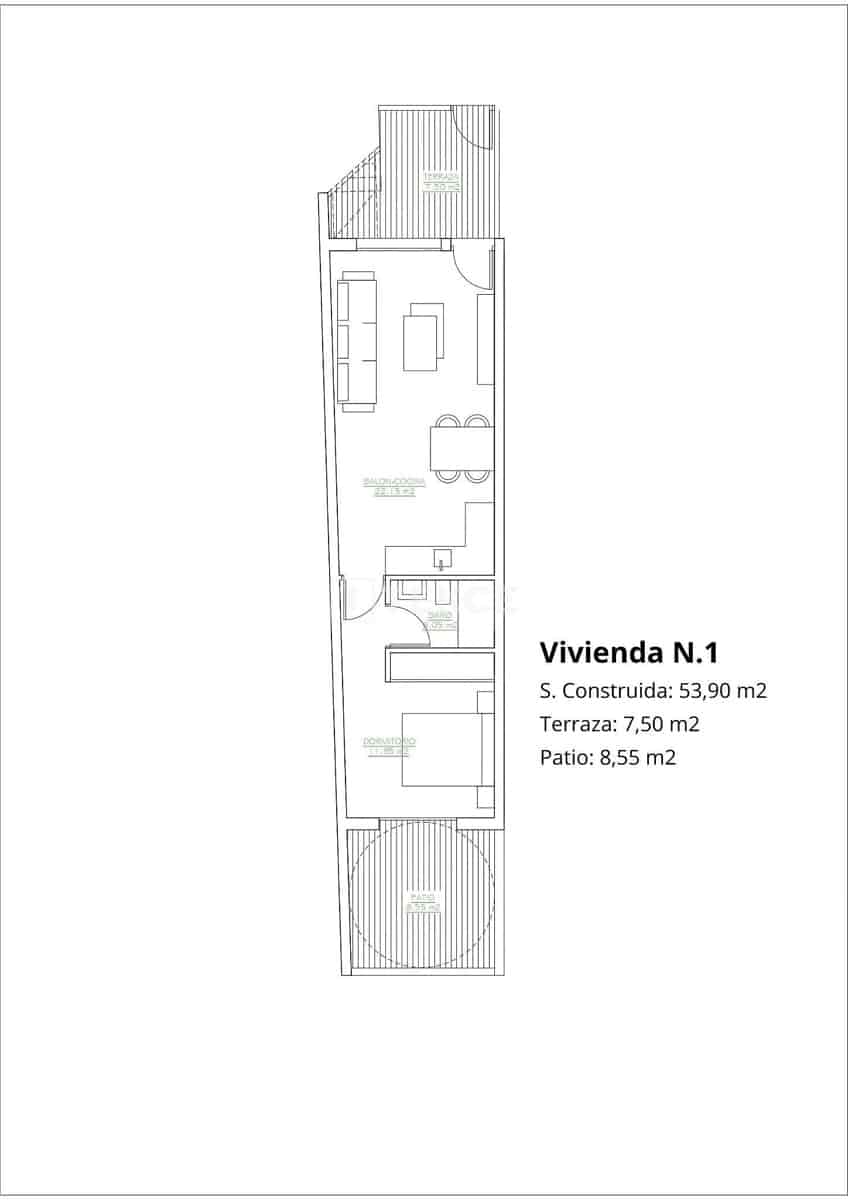 1 slaapkamer Flat te koop in San Pedro del Pinatar met zwembad - € 180.000 (Ref: 8964670)