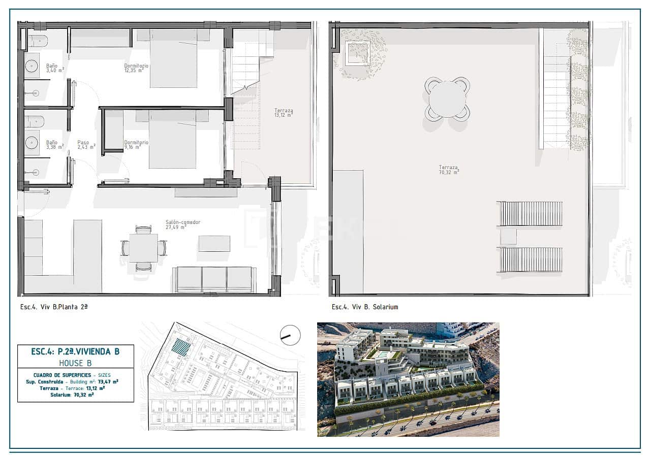 2 sovrum Lägenhet till salu i Aguilas med pool - 297 000 € (Ref: 8964702)