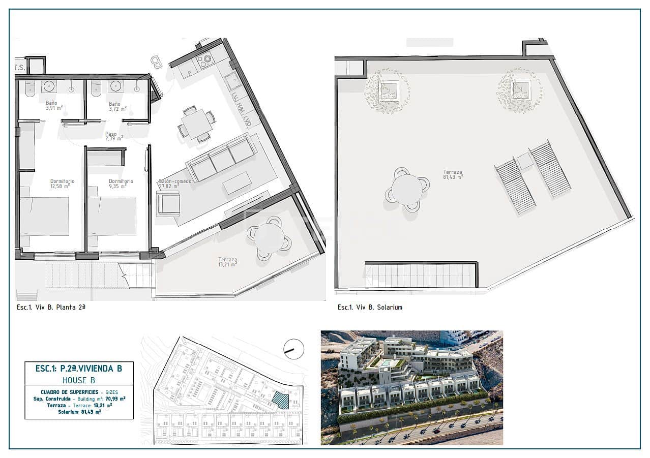 2 sovrum Lägenhet till salu i Aguilas med pool - 297 000 € (Ref: 8964702)